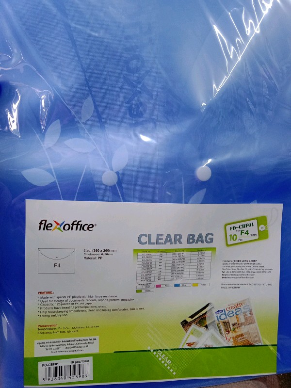 Clear Bag Blue Flexoffice ( FO-CBF01