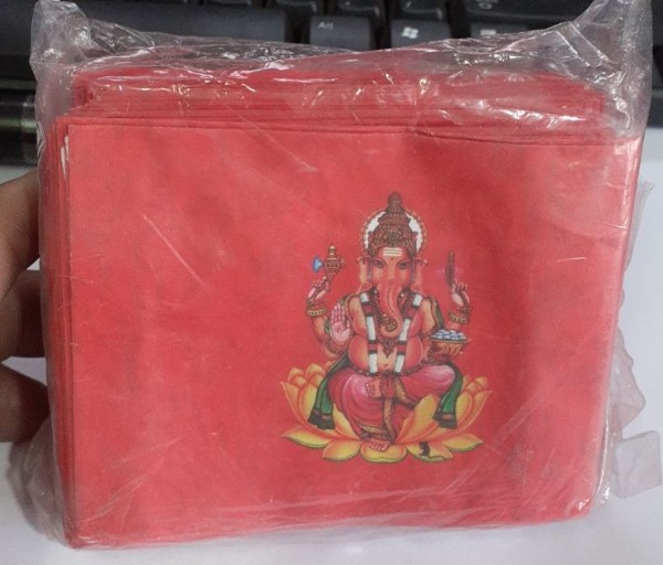Envelop Printed Red half